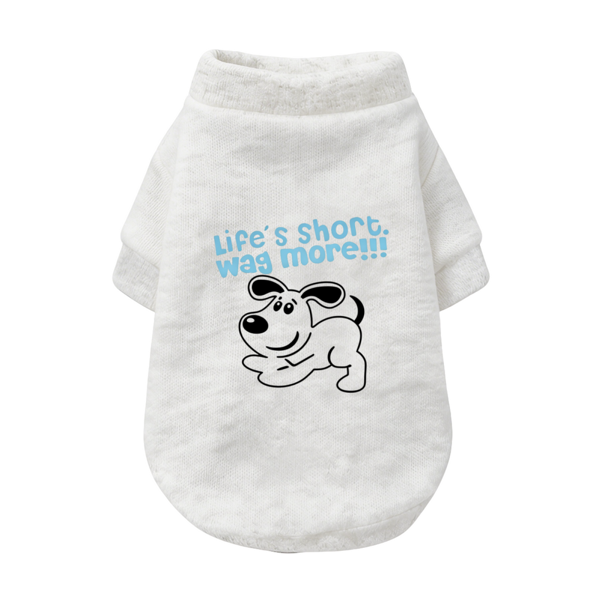 Life's Short Wag More Funny Pet Cardigan Sweater