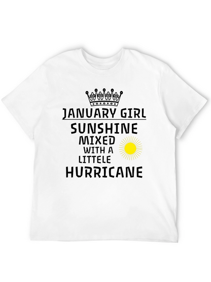 January Girl Sunshine Hurricane Black T-Shirt