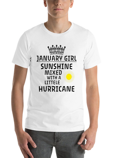 January Girl Sunshine Hurricane Black T-Shirt