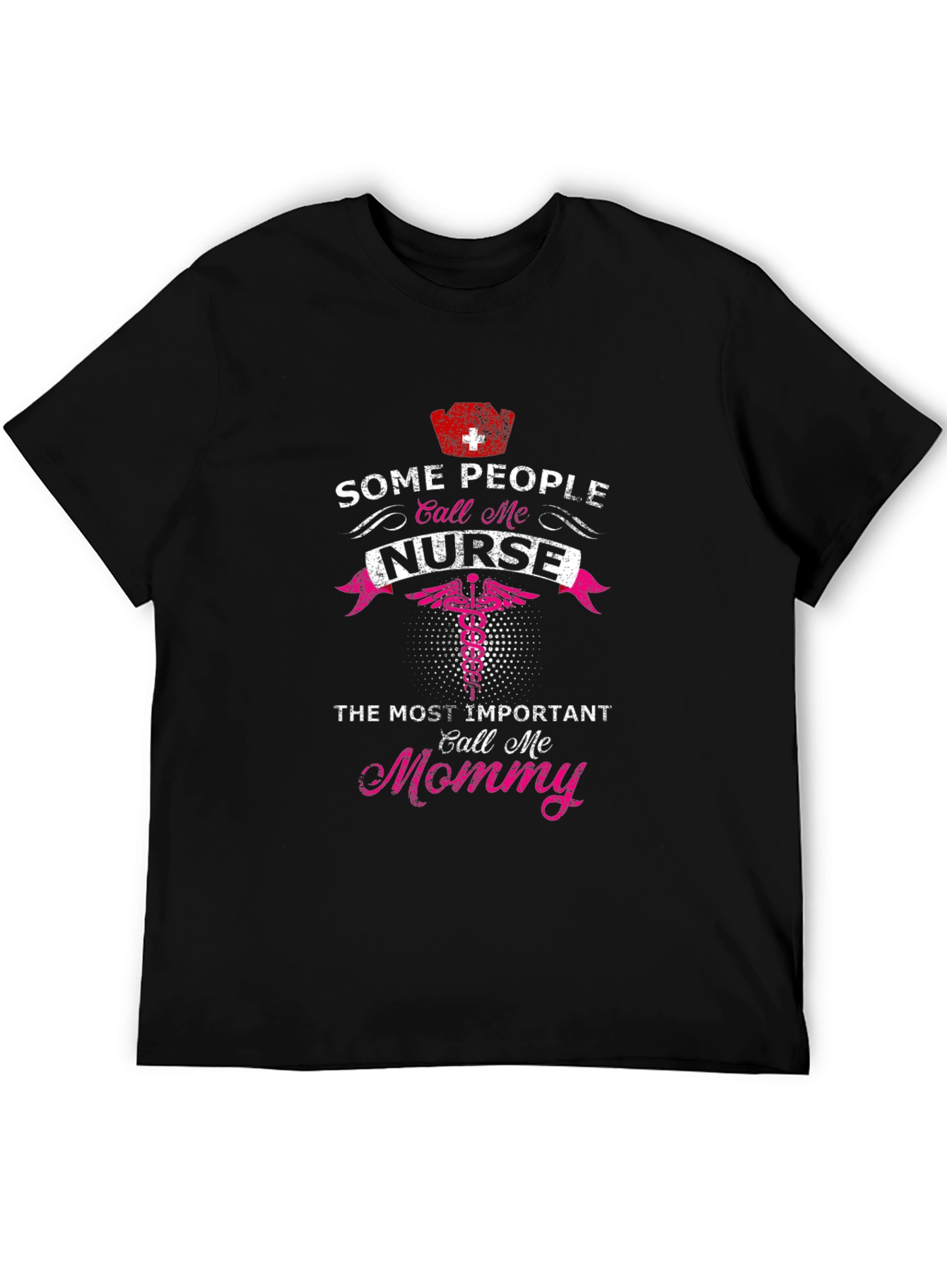 Nurse Mommy Graphic Tee - Black