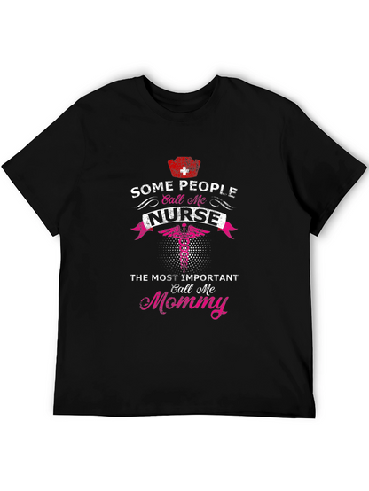 Nurse Mommy Graphic Tee - Black