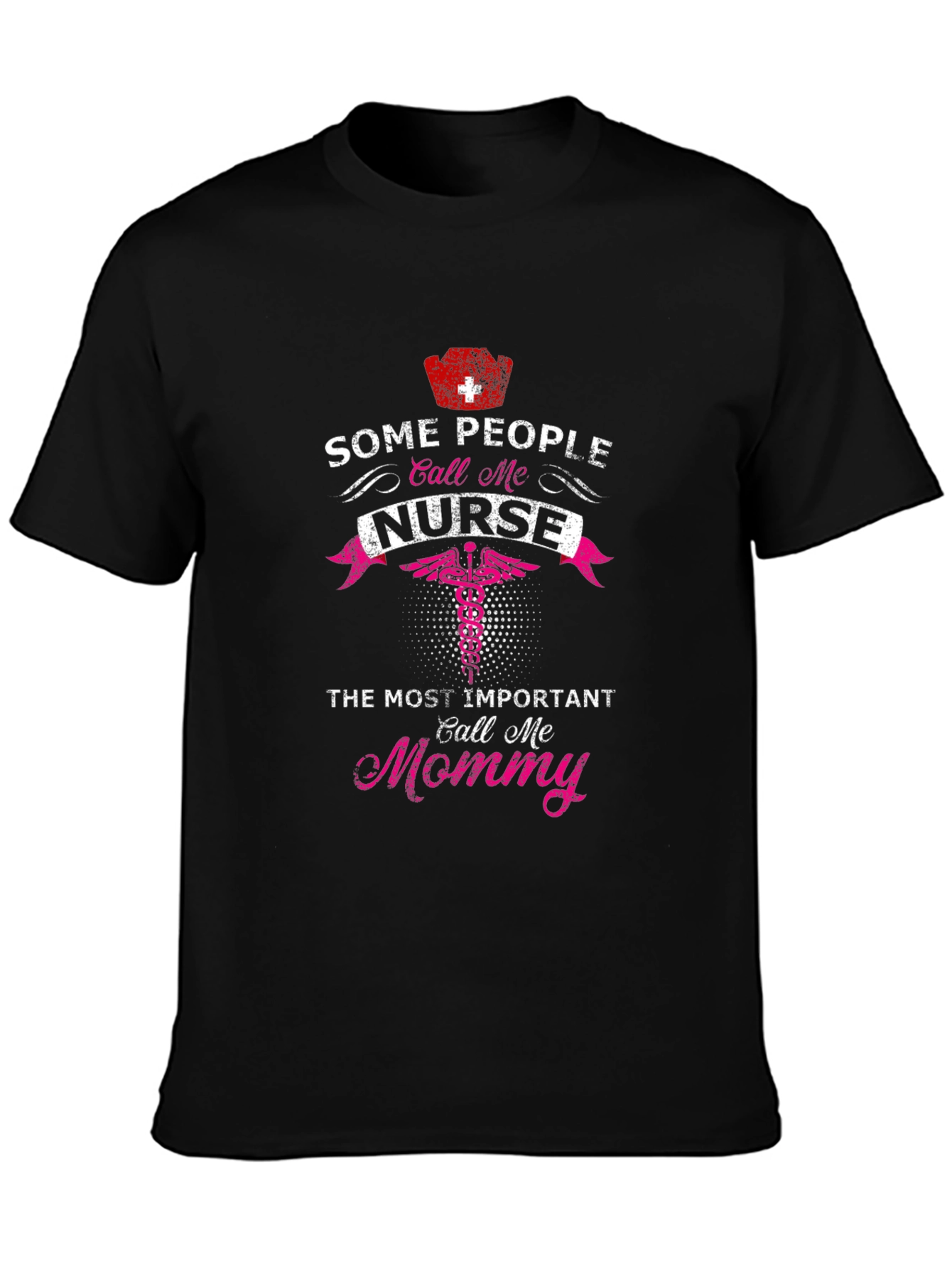 Nurse Mommy Graphic Tee - Black