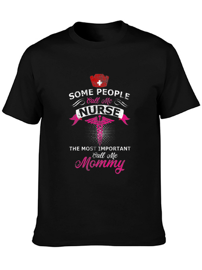 Nurse Mommy Graphic Tee - Black