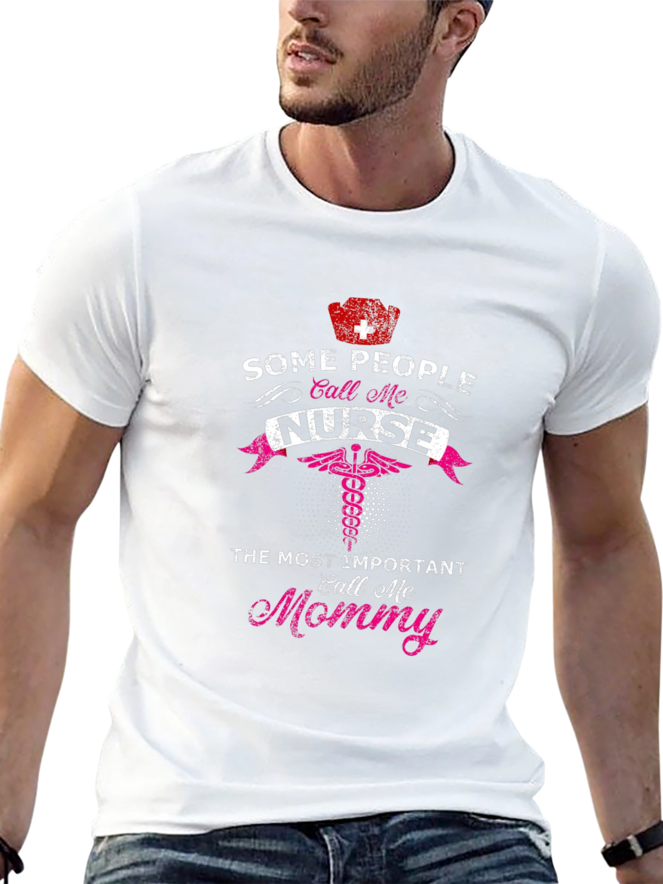 Nurse Mommy Graphic Tee - Black