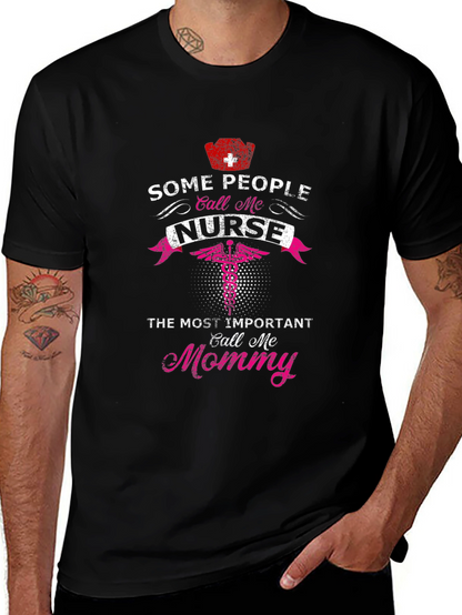 Nurse Mommy Graphic Tee - Black