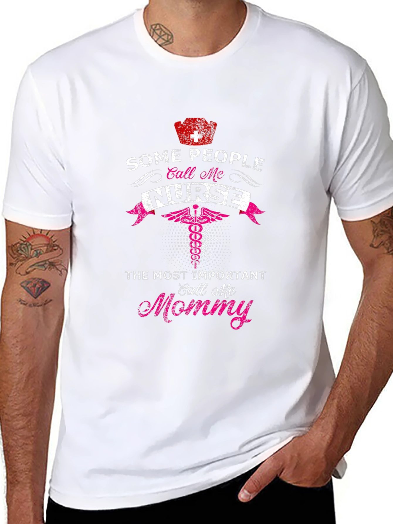 Nurse Mommy Graphic Tee - Black
