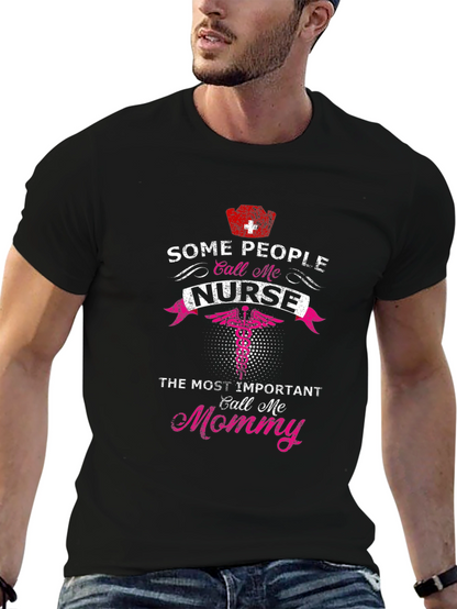 Nurse Mommy Graphic Tee - Black