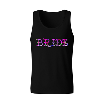 Colorful Tie Dye BRIDE Letter Bachelorette Men¡¯s Casual Tank Top