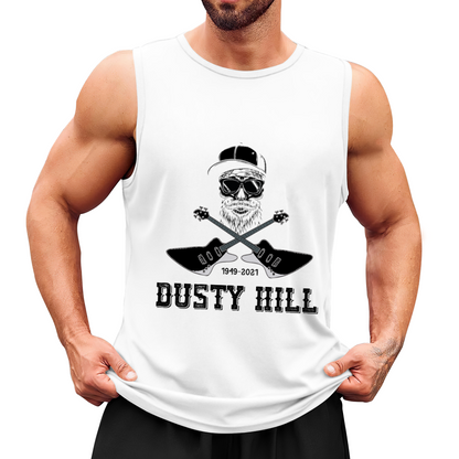 Dusty Hill Guitar Skull Memorial Rock Tank Top