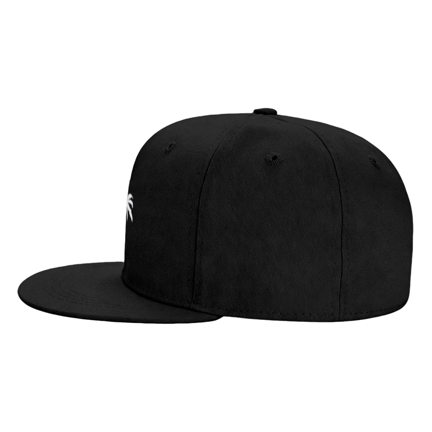 Minimal Palm Tree Graphic Black Flat Brim Snapback Sun Hat, Tropical Beach Streetwear Cap