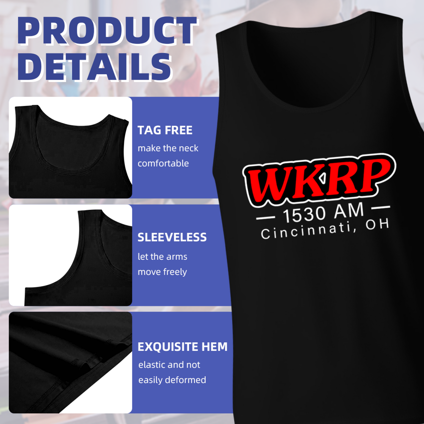 WKRP 1530 AM Cincinnati Vintage Radio Show Tank