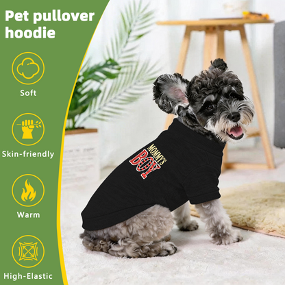 Plaid Mommy's Boy Black Pet Sweater, Stylish Boy Fur Baby Outfit