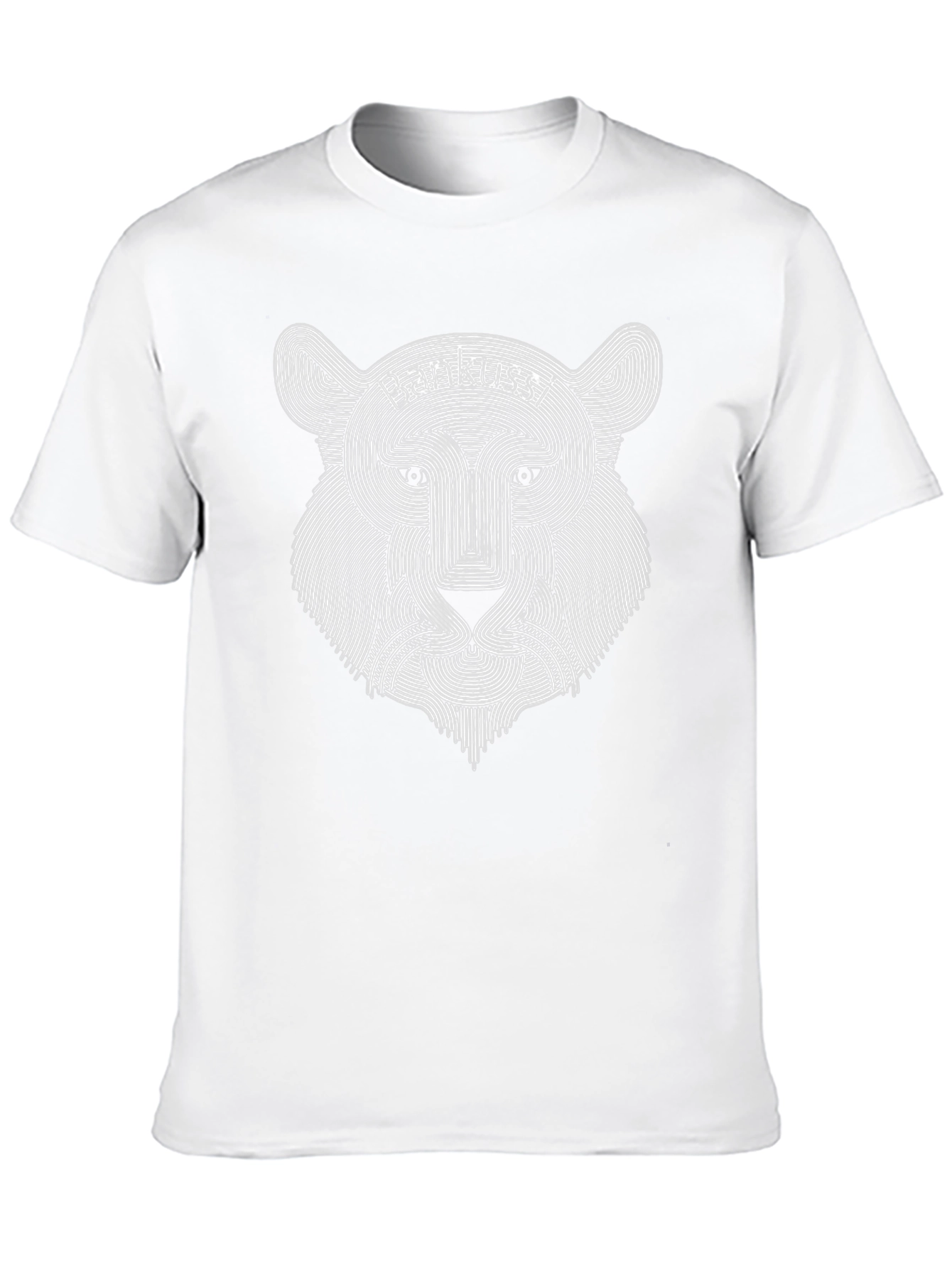 Bankussi Lion Graphic Print Black T-Shirt