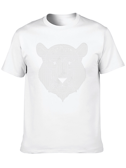 Bankussi Lion Graphic Print Black T-Shirt