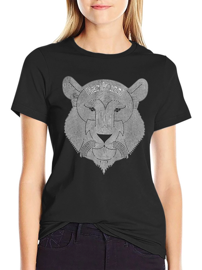 Bankussi Lion Graphic Print Black T-Shirt