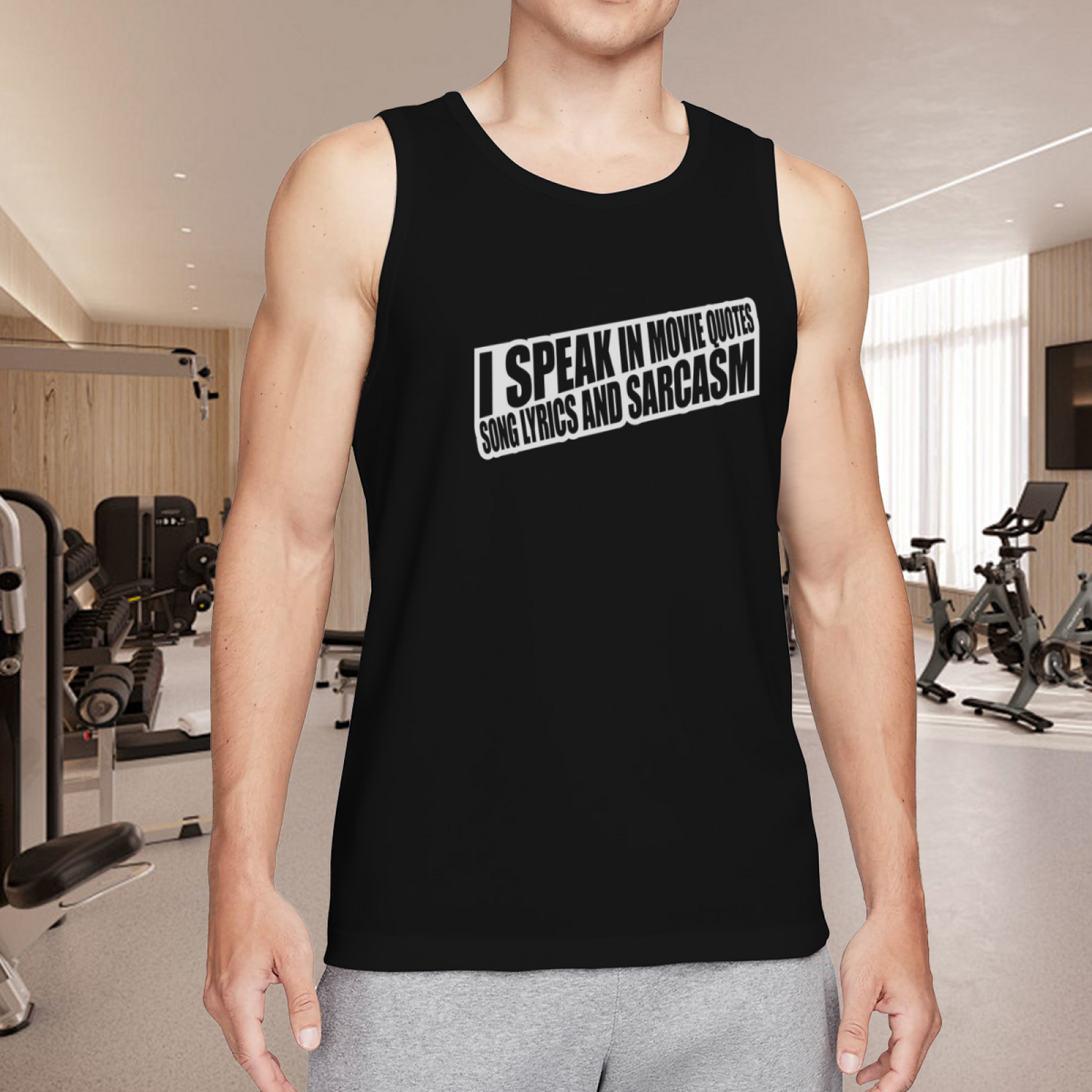 I Speak In Movie Quotes & Sarcasm Nerd Tank Top