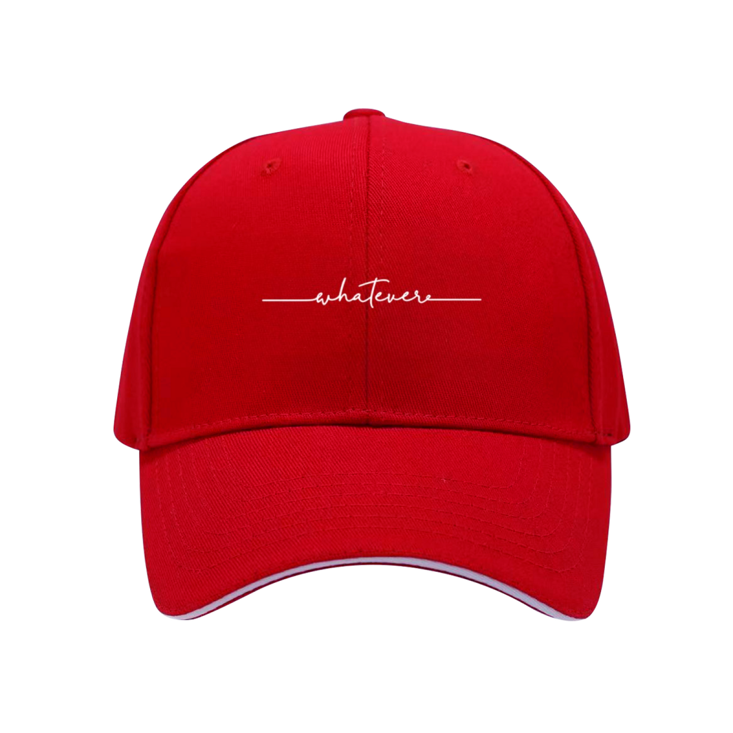Minimal Whatever Script Navy Sandwich Brim Baseball Cap Chill Casual Hat