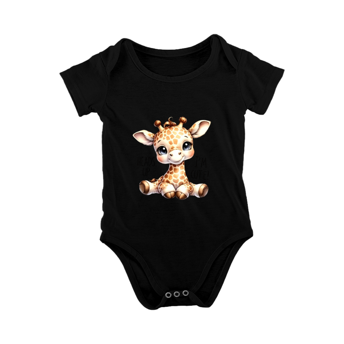Heads Up I¡¯m Cute Giraffe Soft Baby Bodysuit