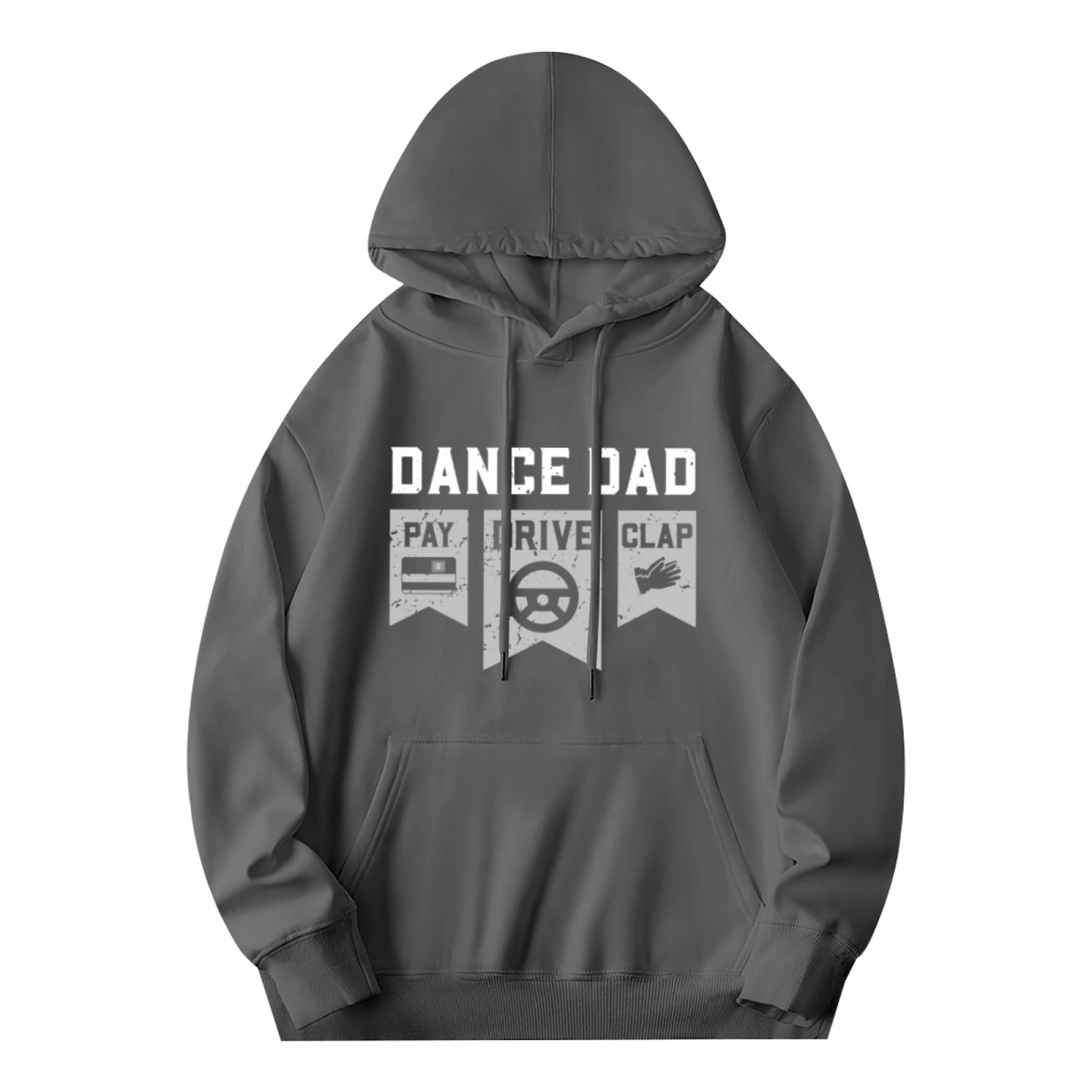 Dance Dad Pay Drive Clap Retro Banner Hoodie, Parent Theme Relaxed Comfort Hoodie