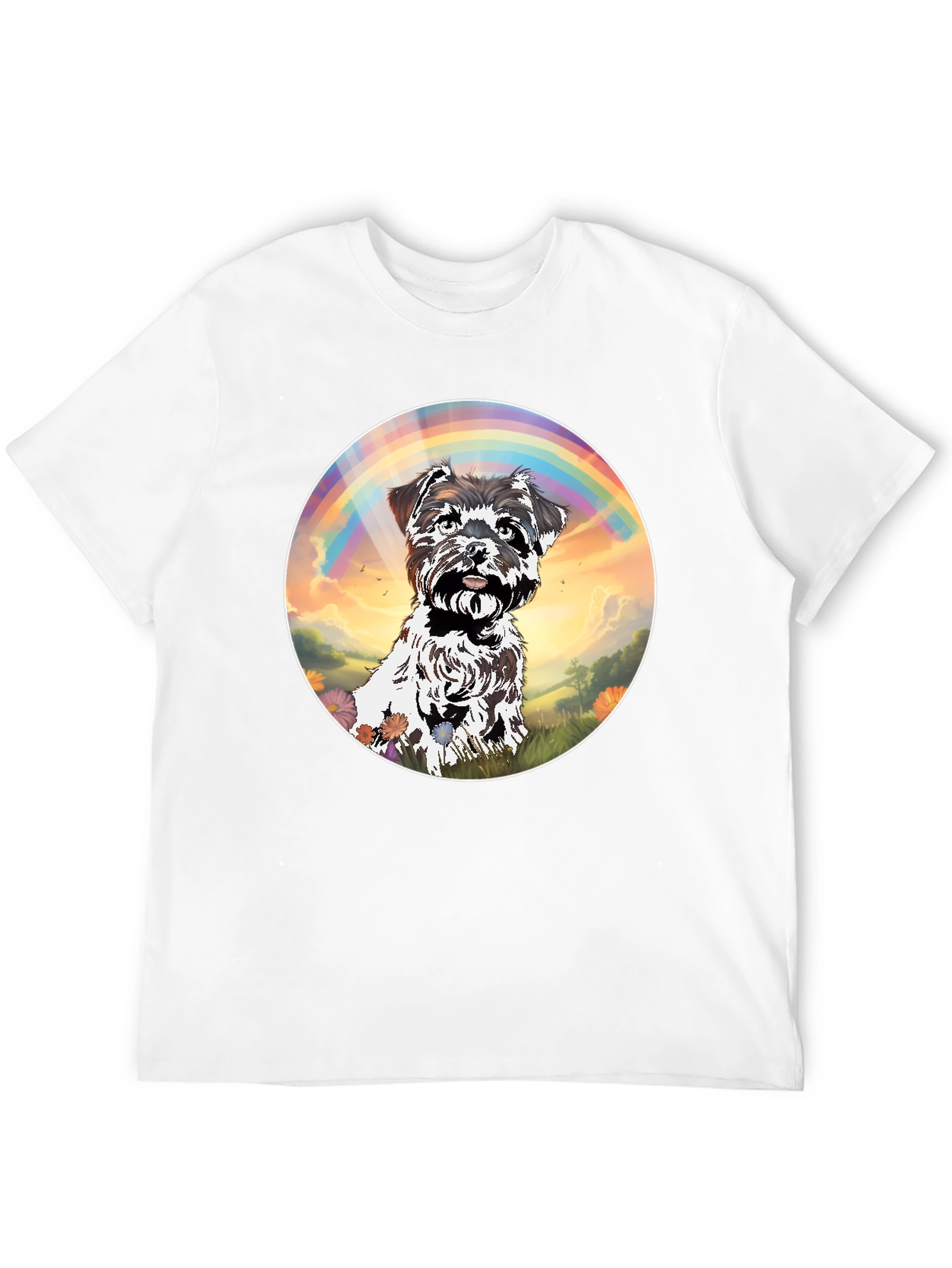 Dog Rainbow Graphic T-Shirt