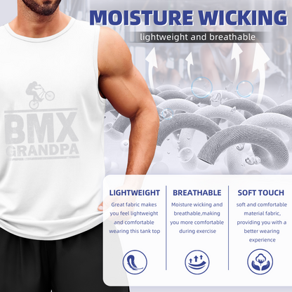 Distressed BMX Grandpa Bike Rider Hobby Tank Top