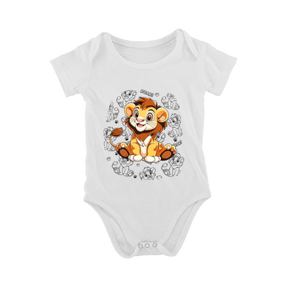 Cute Little Lion Roar Cartoon Baby Romper