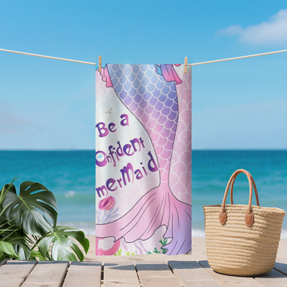 Elegant Mermaid Tail Beach Towel, Super Soft, Breathable, Comfortable and Highly Absorbent for Swimming & Beach