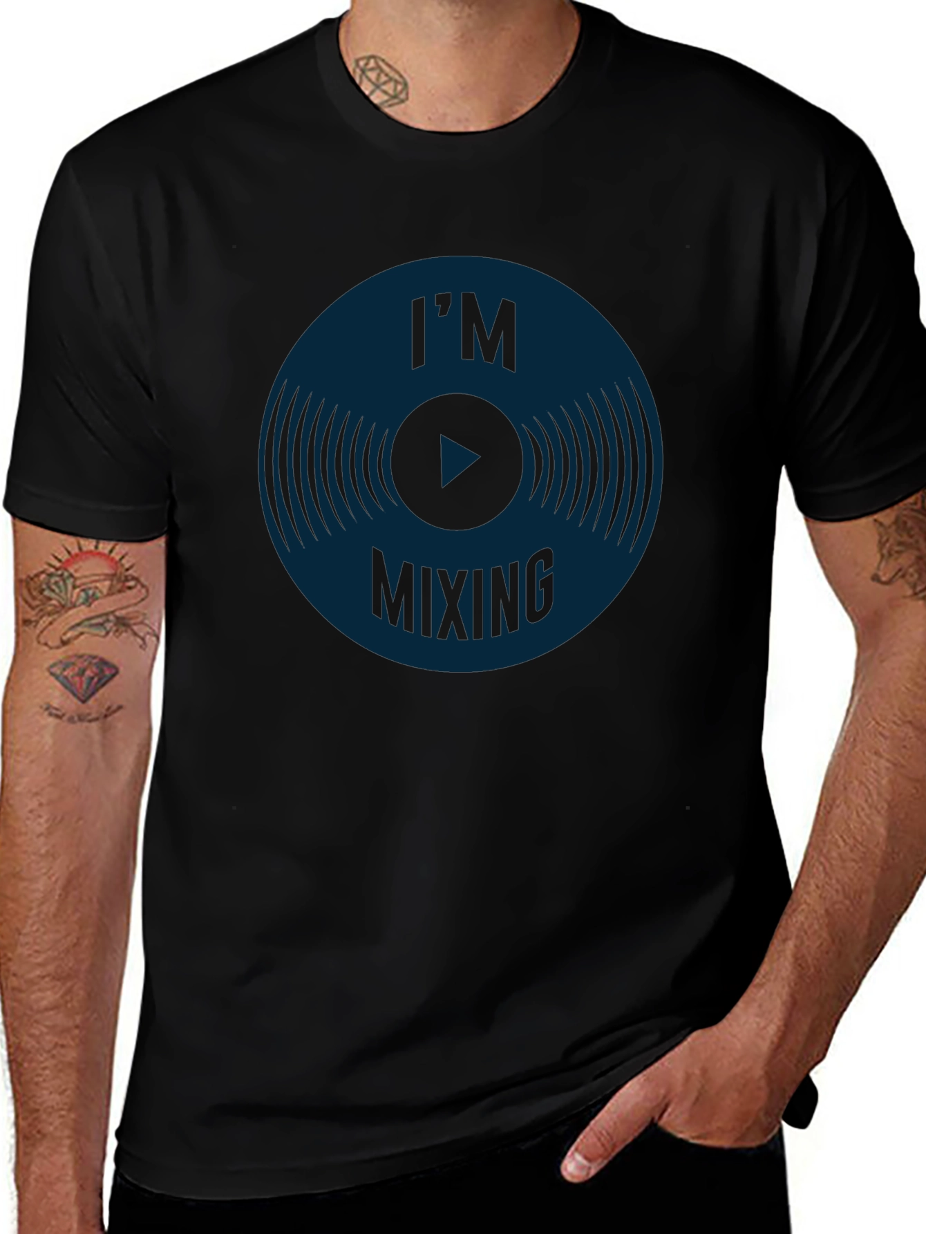 DJ Mixing Vinyl Record T-Shirt