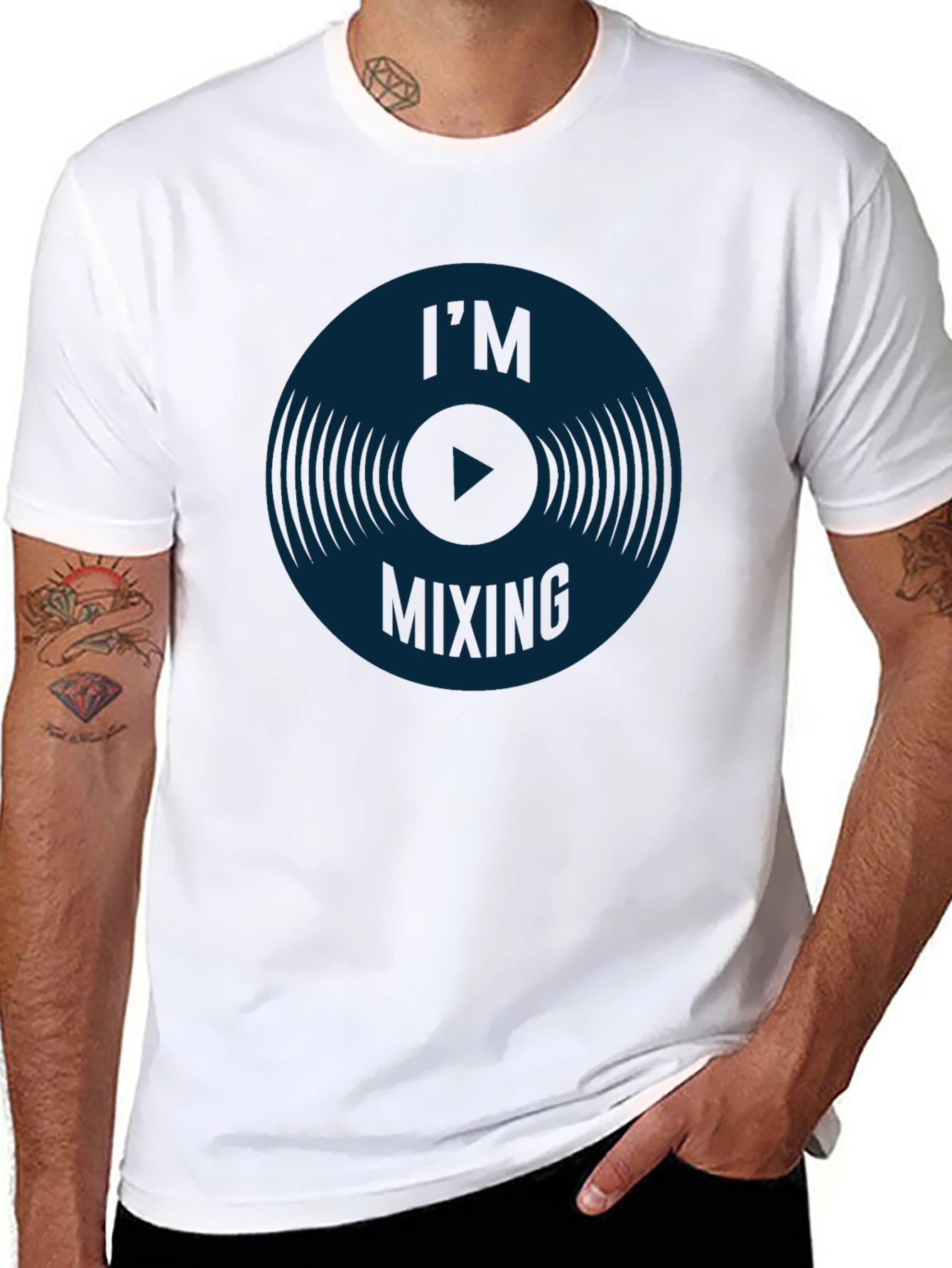 DJ Mixing Vinyl Record T-Shirt