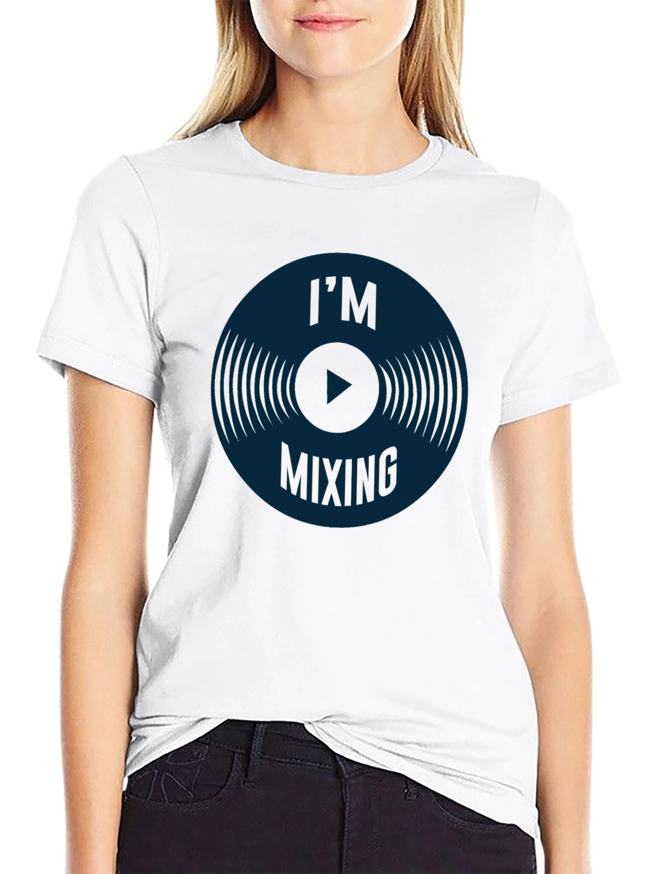 DJ Mixing Vinyl Record T-Shirt