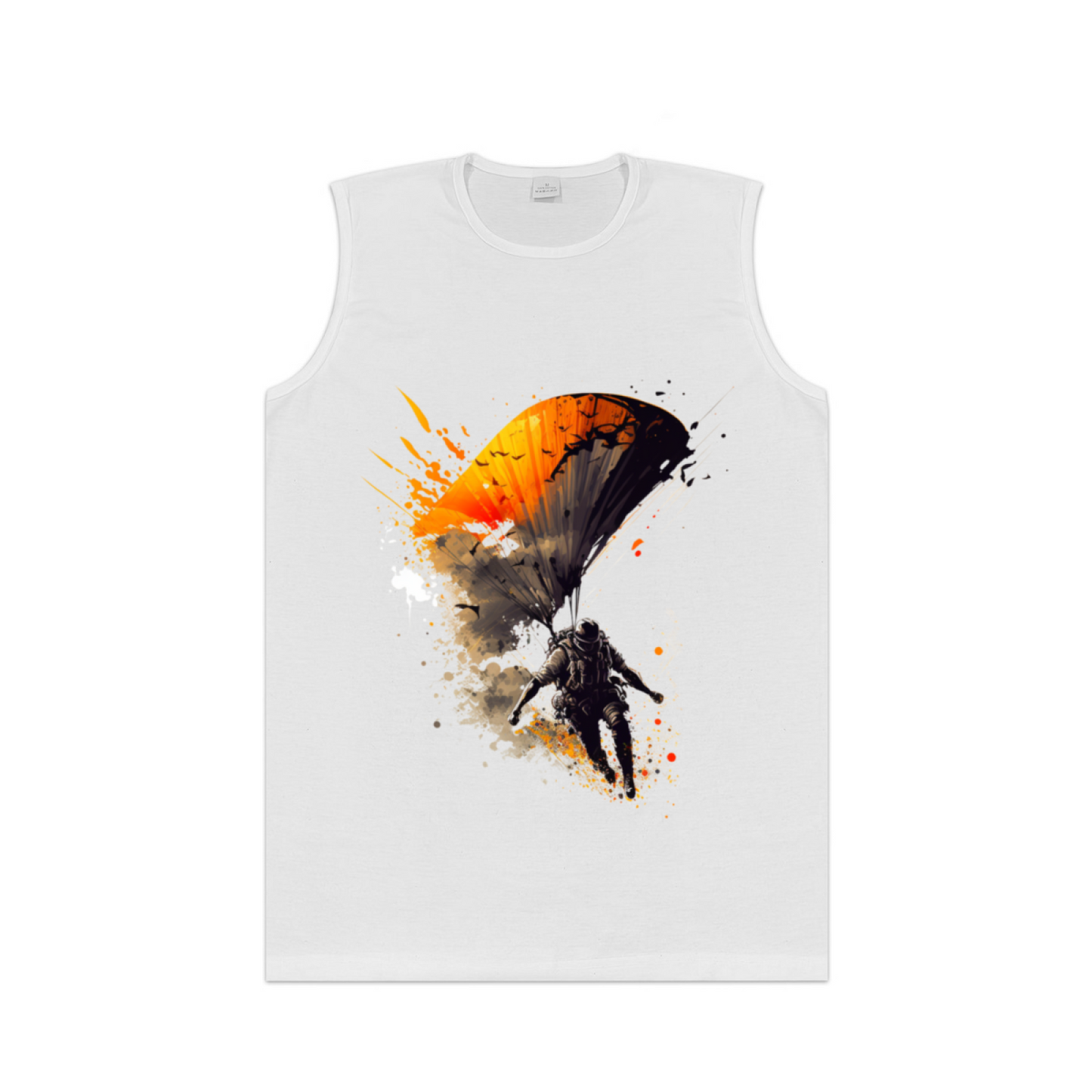 Watercolor Skydive Parachute Art Athletic Tank Top For Men