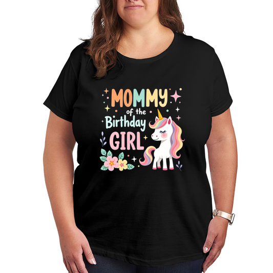 Mommy Of The Birthday Girl Unicorn Party T-Shirt