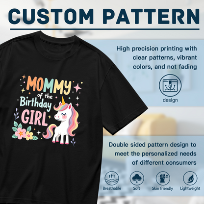 Mommy Of The Birthday Girl Unicorn Party T-Shirt