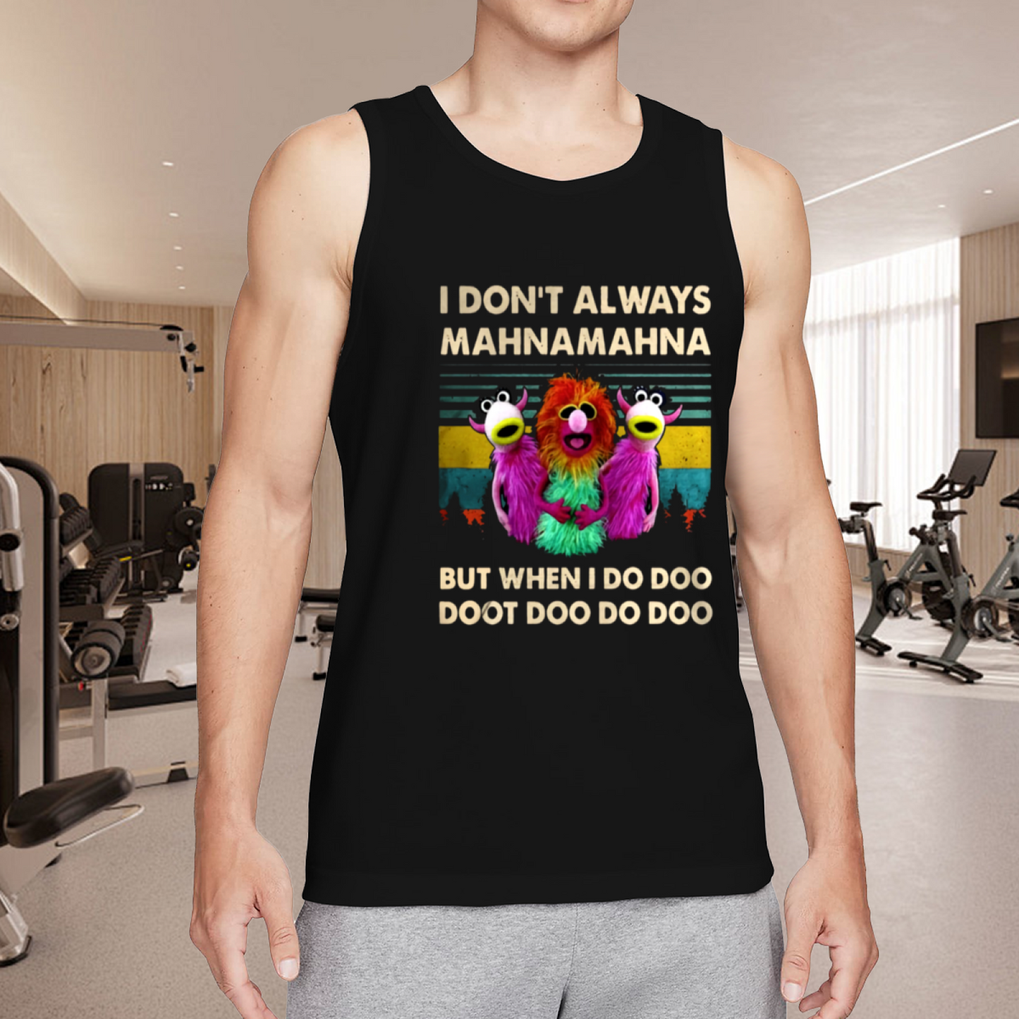 Vintage Mahna Mahna Muppet Retro Funny Graphic Men Sleeveless Tee