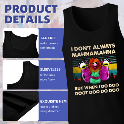 Vintage Mahna Mahna Muppet Retro Funny Graphic Men Sleeveless Tee