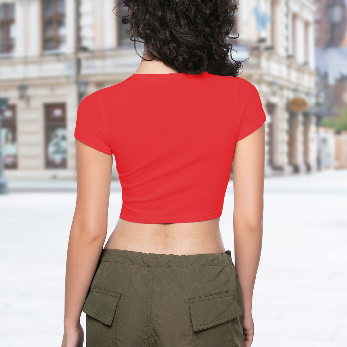 German Sarcasm L?CHLE Black Statement Crop Tee