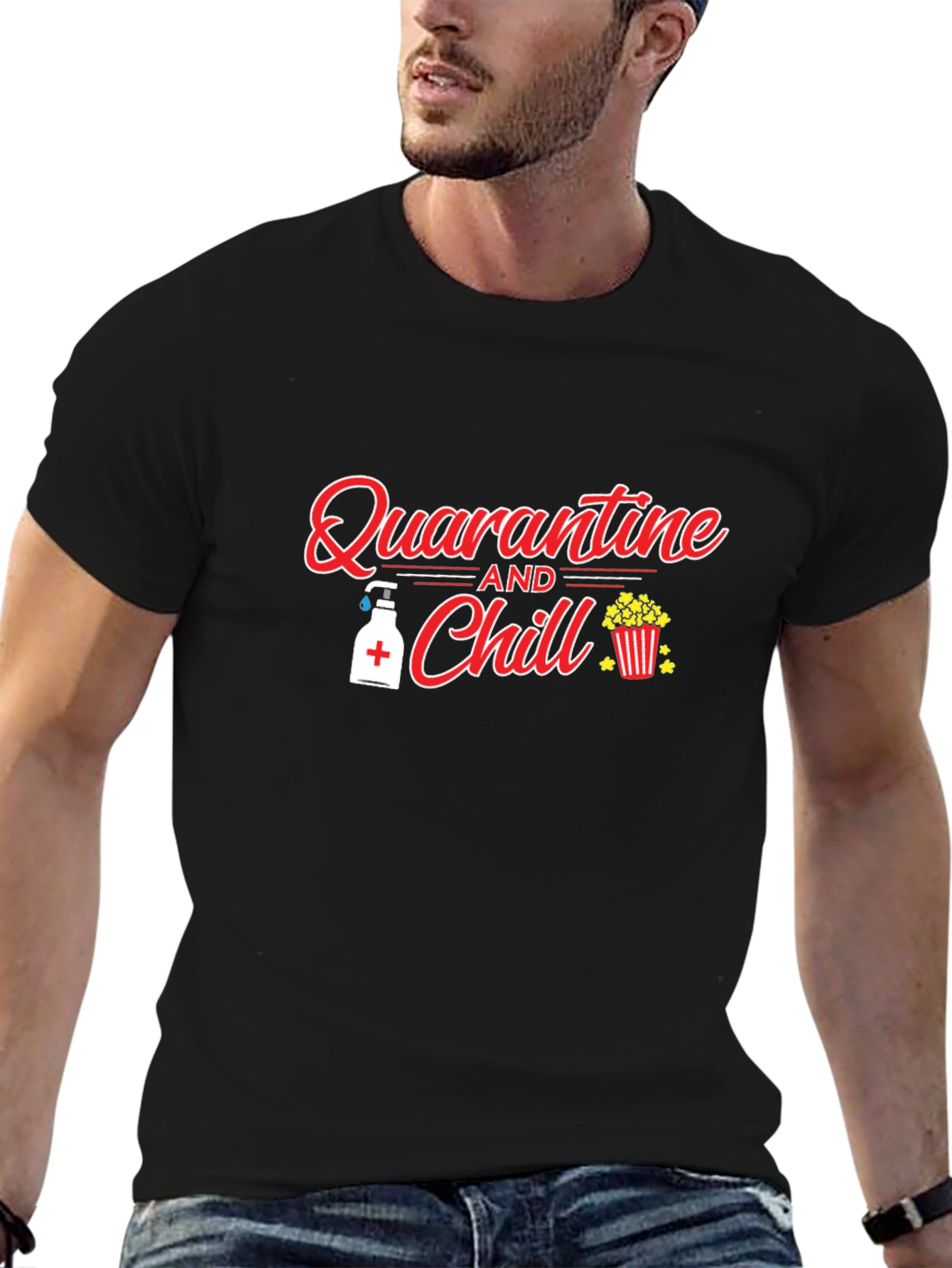 Quarantine and Chill T-Shirt - Black