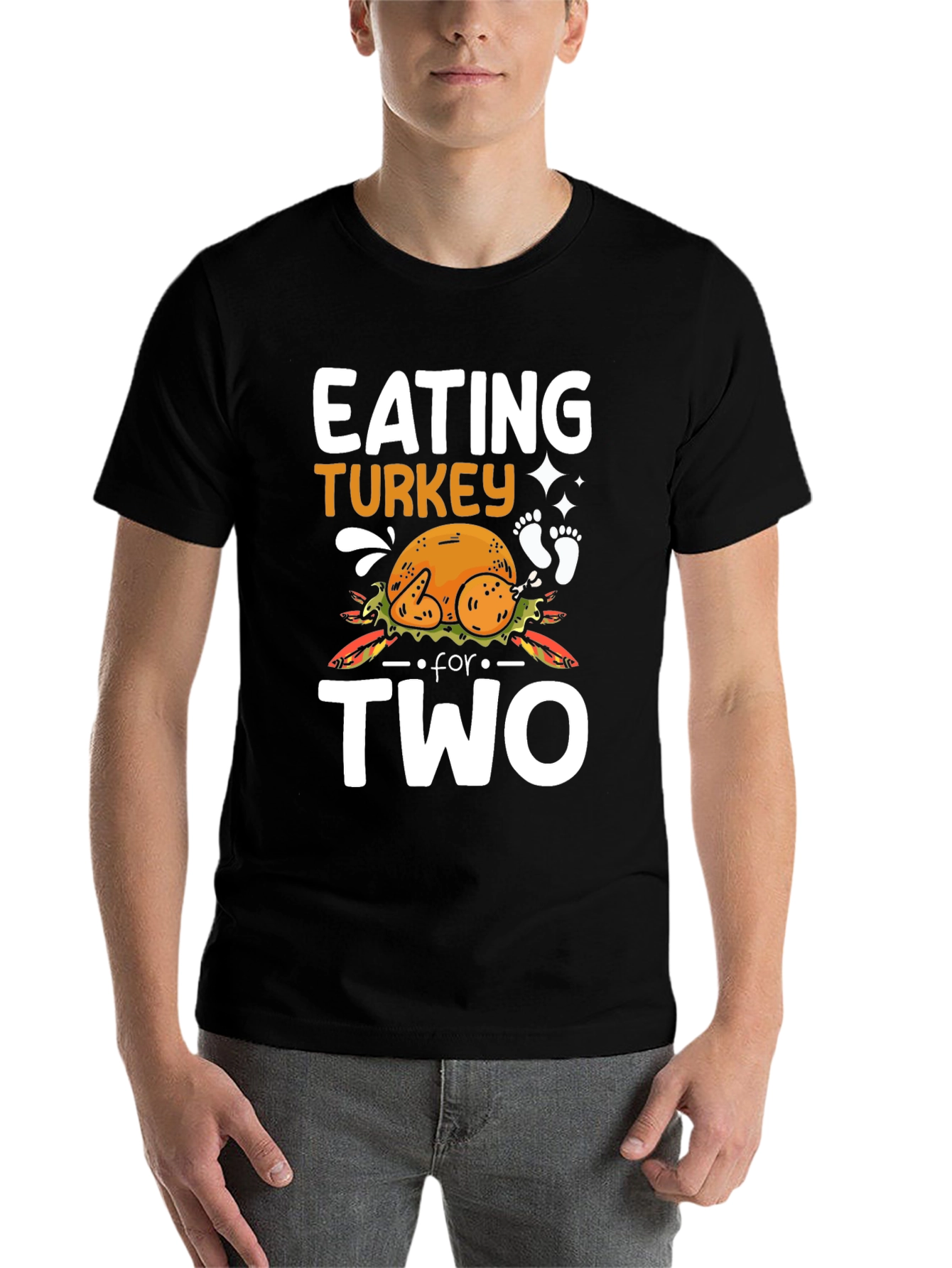 Eating Turkey For Two Thanksgiving Pregnancy T-Shirt