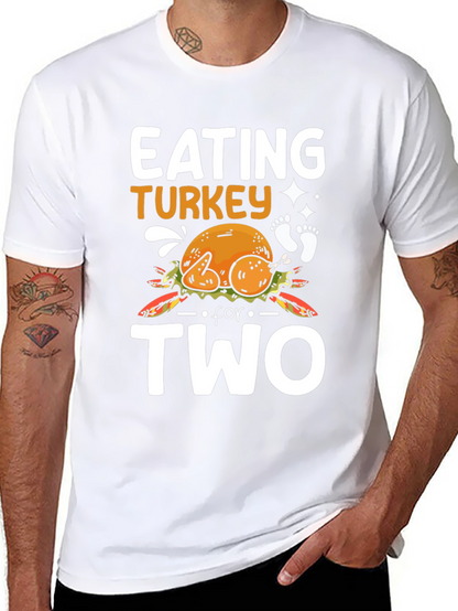 Eating Turkey For Two Thanksgiving Pregnancy T-Shirt