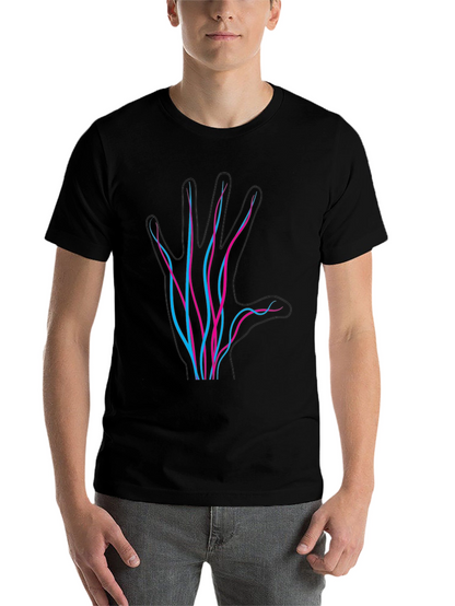 Neon Hand Graphic Black T-Shirt