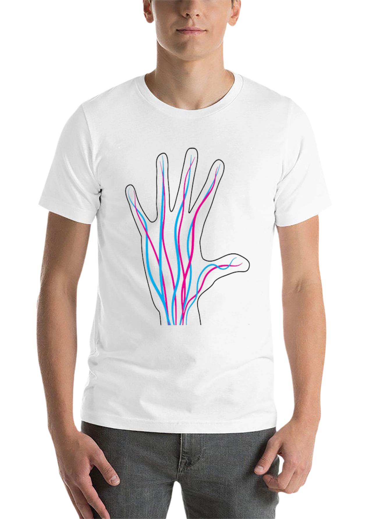 Neon Hand Graphic Black T-Shirt