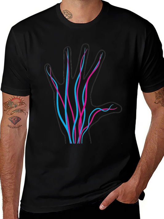Neon Hand Graphic Black T-Shirt