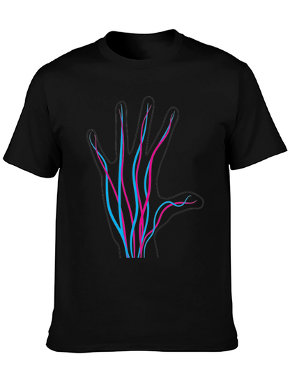 Neon Hand Graphic Black T-Shirt