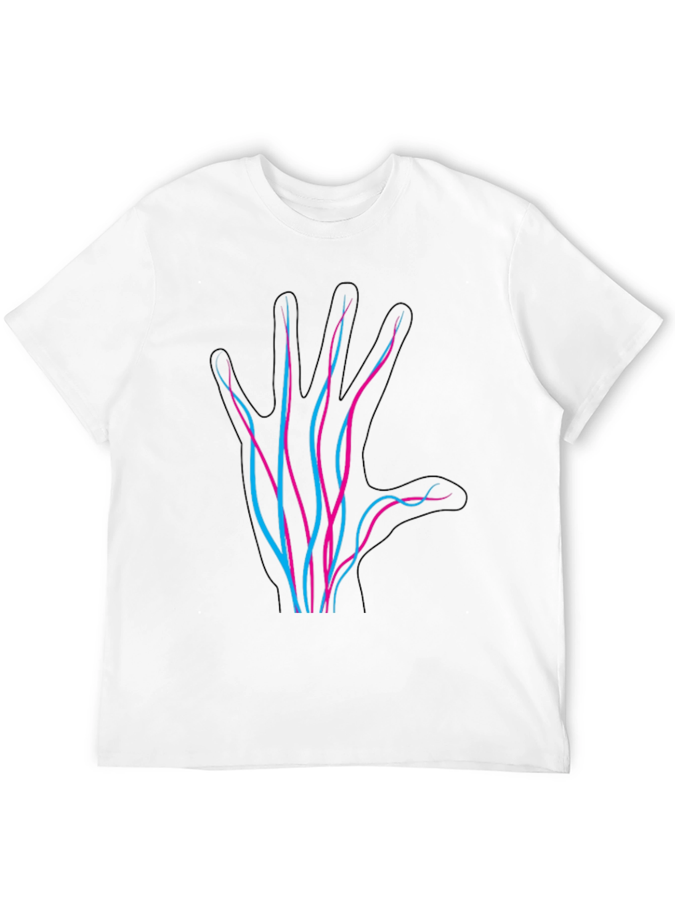 Neon Hand Graphic Black T-Shirt