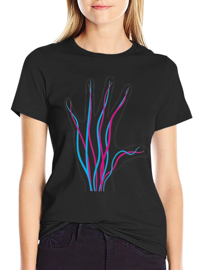 Neon Hand Graphic Black T-Shirt