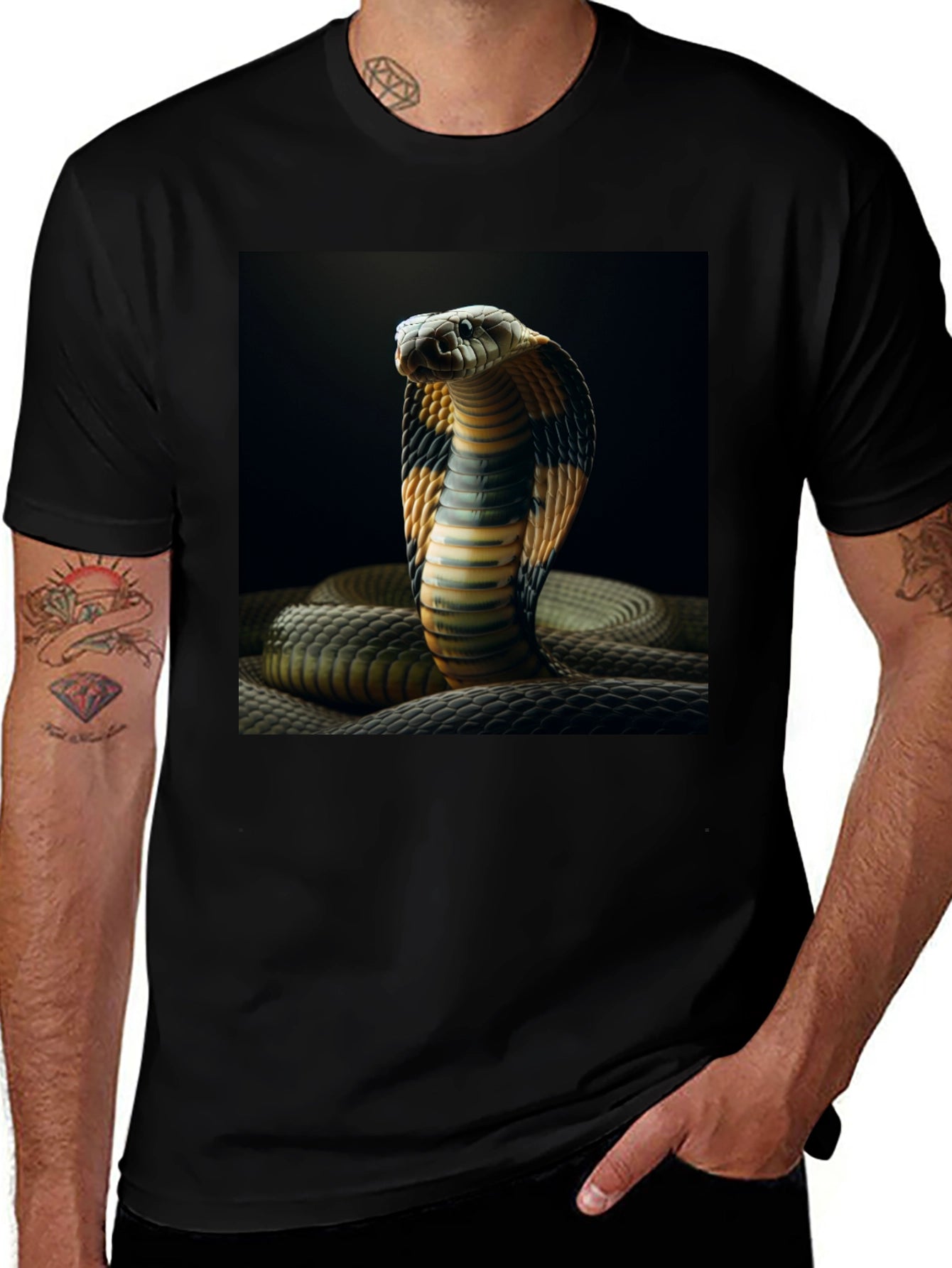 Cobra Graphic Tee - Cool Snake Print Shirt