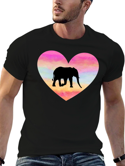 Elephant Heart Graphic T-Shirt - Love Animals!
