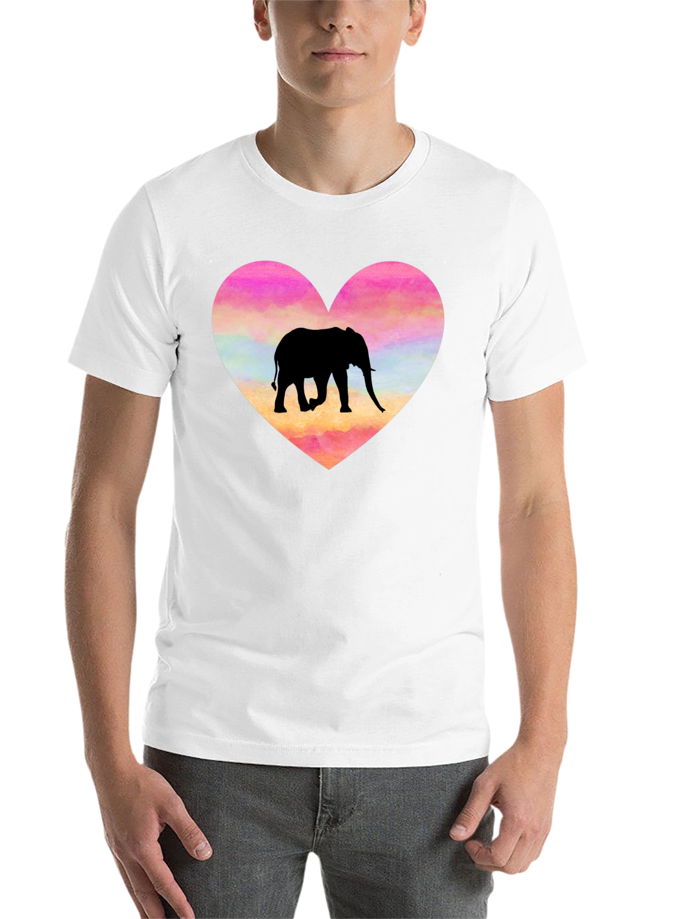 Elephant Heart Graphic T-Shirt - Love Animals!