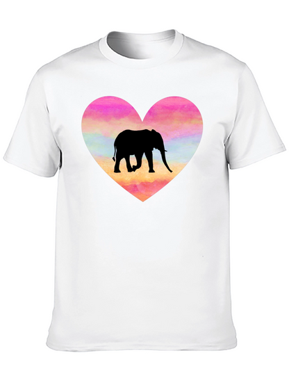 Elephant Heart Graphic T-Shirt - Love Animals!