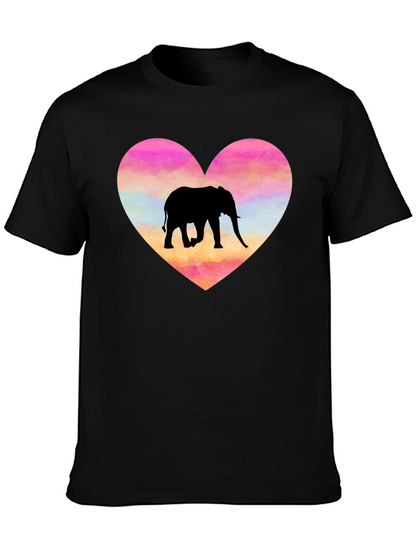 Elephant Heart Graphic T-Shirt - Love Animals!